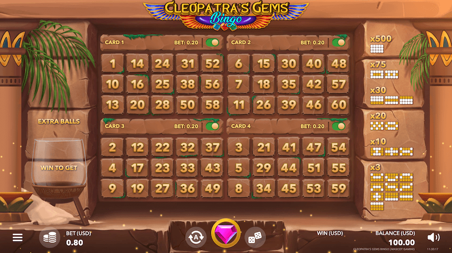 한국 온라인 카지노 빙고게임 마스코트게이밍 mascot gaming Cleopatras Gems Bingo